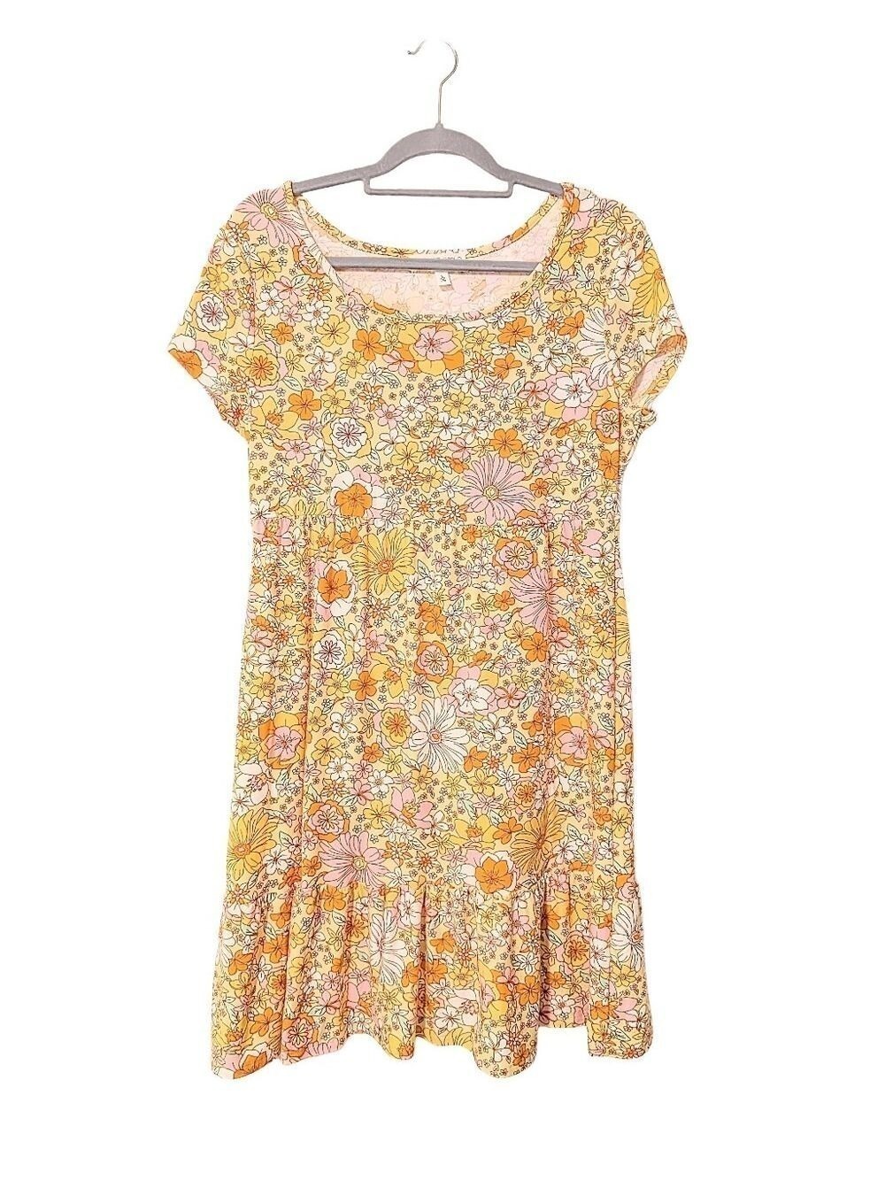 Floral Scoop Neck Dress by Planet Gold